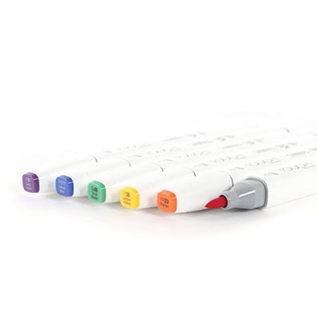 Ens. 6 marqueurs pointe pinceau touch couleurs de base