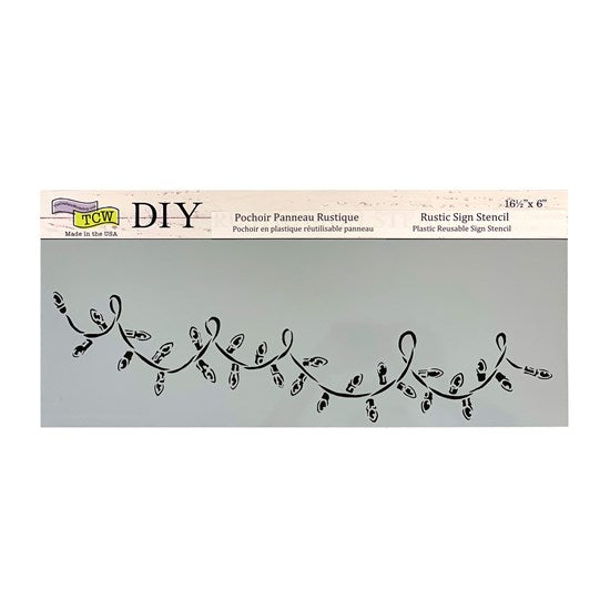 Pochoir  lumières de noël-16.5x6