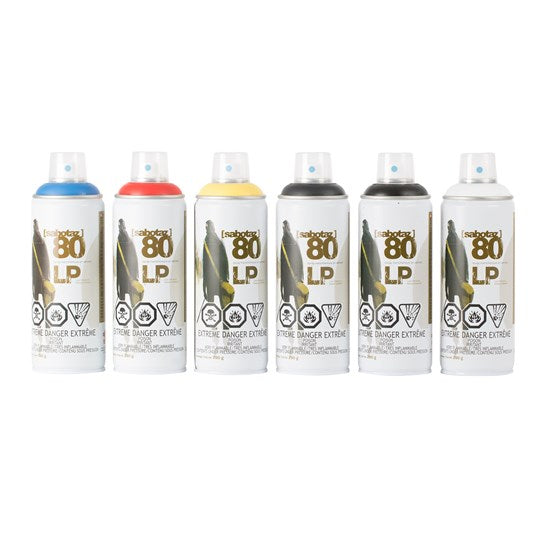 Ens. 6 aérosol bp couleurs assorties - 400ml