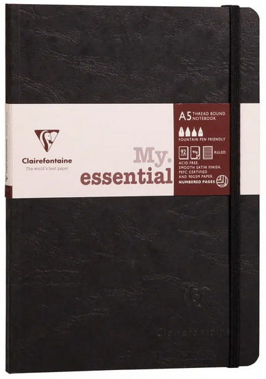 CAHIER AGE BAG - POINTILLÉ, RELIURE COUSUE, A5 Noir