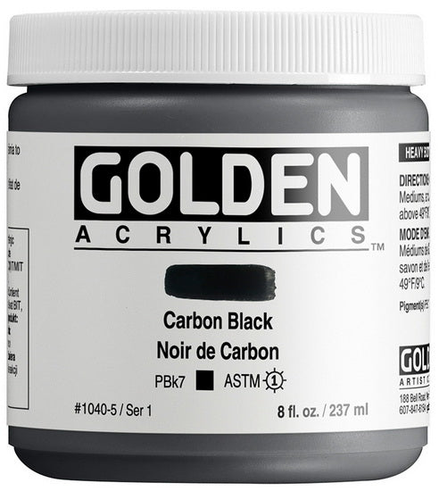 Acrylique haute viscosité - 8 oz  noir de carbone  s1