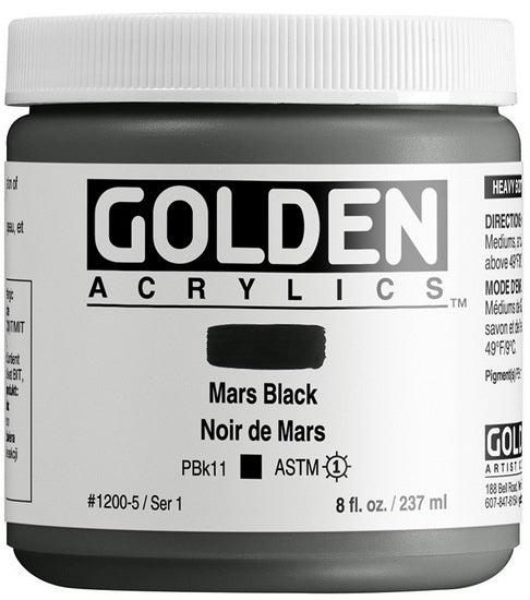Acrylique haute viscosité - 8 oz  noir de mars  s1