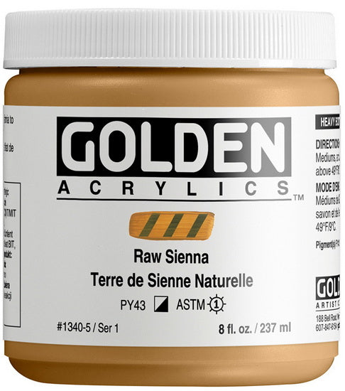 Acrylique haute viscosité - 8 oz  sienne naturelle  s1