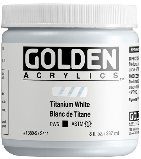 Acrylique haute viscosité - 8 oz  blanc de titane  s1