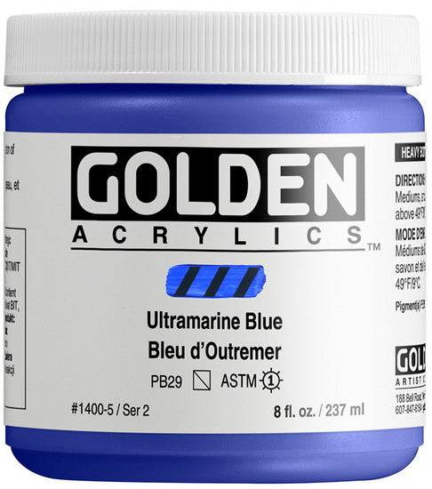 Acrylique haute viscosité - 8 oz  bleu d'outremer  s2