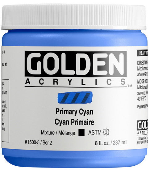 Acrylique haute viscosité - 8 oz  cyan primaire  s2