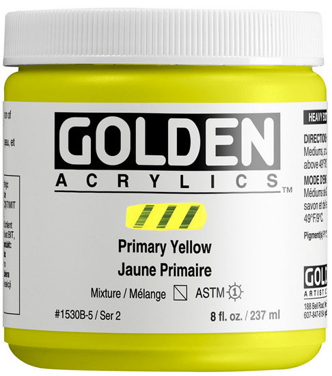 Acrylique haute viscosité - 8 oz  jaune primaire  s2