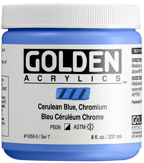 Acrylique haute viscosité - 8 oz  bleu ceruleum chrome  s7