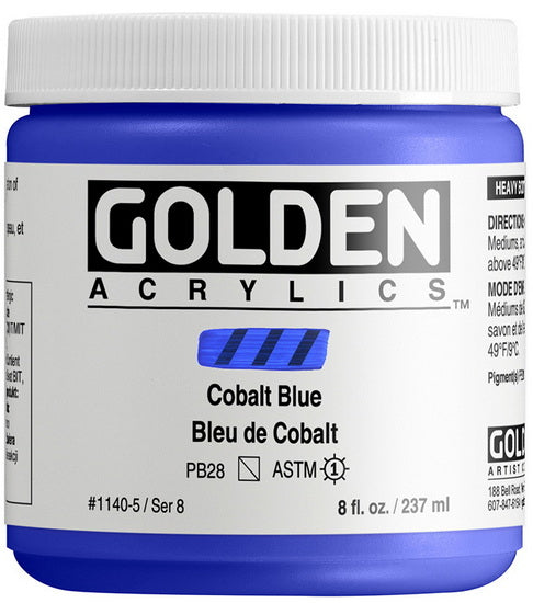 Acrylique haute viscosité - 8 oz  bleu de cobalt  s8