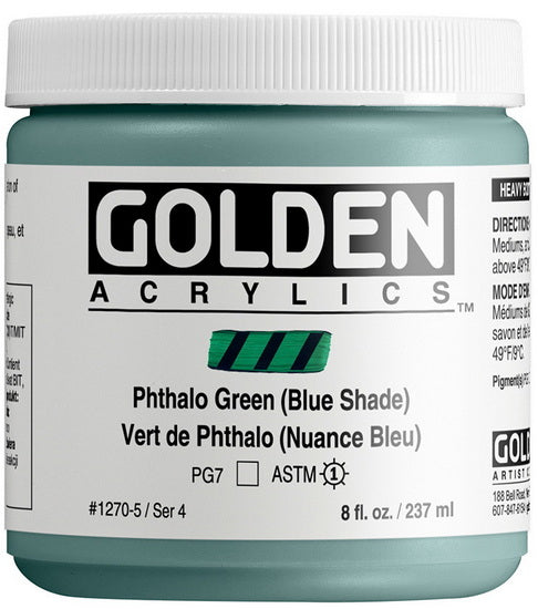 Acrylic high flow - 8 oz  phthalo green blue shade  s4