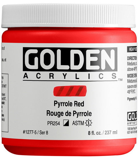 Acrylique haute viscosité - 8 oz  rouge de pyrrole  s8