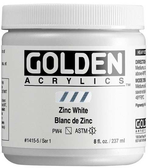 Acrylique haute viscosité - 8 oz  blanc de zinc  s1