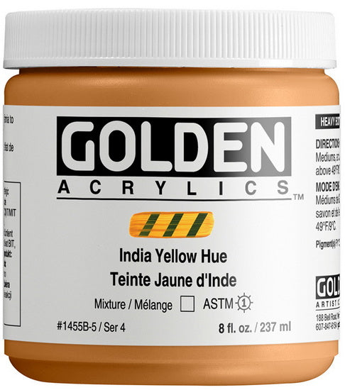 Acrylique haute viscosité - 8 oz  jaune d'inde imitation  s4