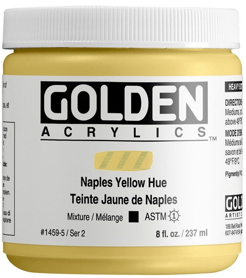 Acrylique haute viscosité - 8 oz  jaune de naples imitation  s2