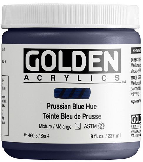 Acrylique haute viscosité - 8 oz  bleu de prusse imitation  s4