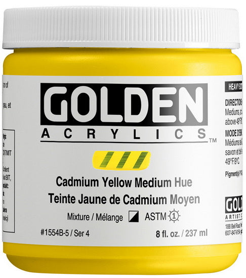Acrylique haute viscosité - 8 oz  jaune cadmium moyen imit.  s4