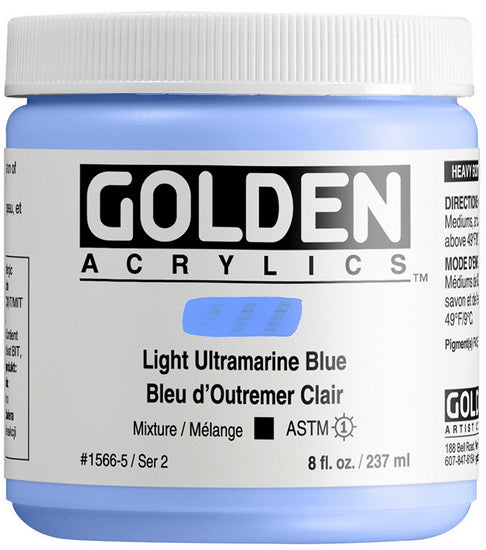 Acrylique haute viscosité - 8 oz  bleu d'outremer clair  s2