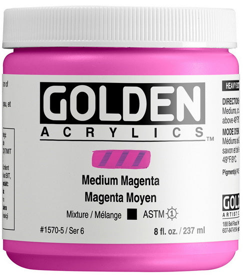 Acrylique haute viscosité - 8 oz  magenta moyen  s6
