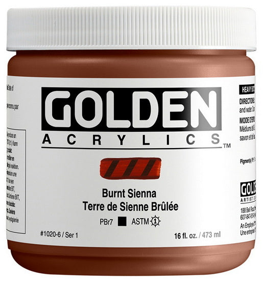Acrylique haute viscosité - 16 oz  sienne brulée  s1