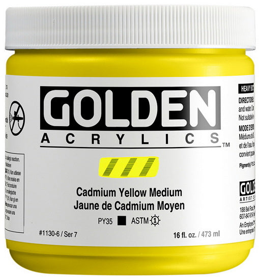 Acrylic heavy body - 16 oz  cadmium yellow medium  s7