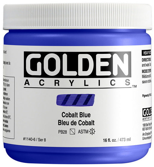 Acrylique haute viscosité - 16 oz  bleu de cobalt  s8