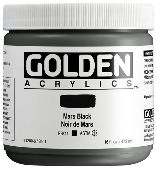 Acrylique haute viscosité - 16 oz  noir de mars  s1