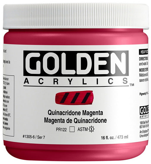 Acrylic heavy body - 16 oz  quinacridone magenta  s7