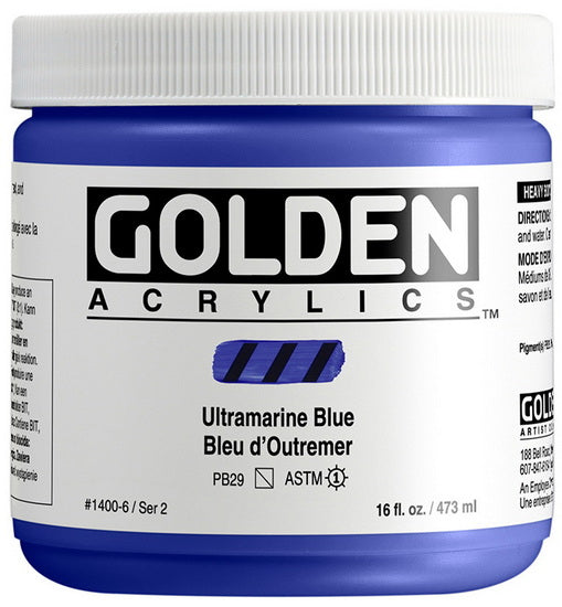 Acrylic heavy body - 16 oz  ultramarine blue  s2