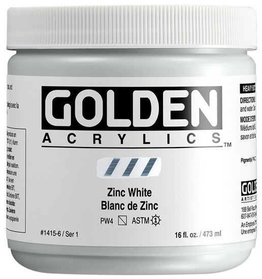 Acrylique haute viscosité - 16 oz  blanc de zinc  s1