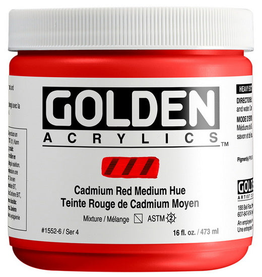 Acrylic heavy body - 16 oz  cadmium red medium hue  s4