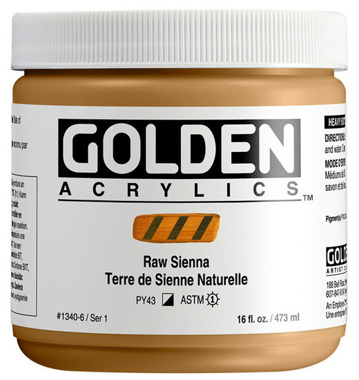 Acrylique haute viscosité - 16 oz  sienne naturelle  s1