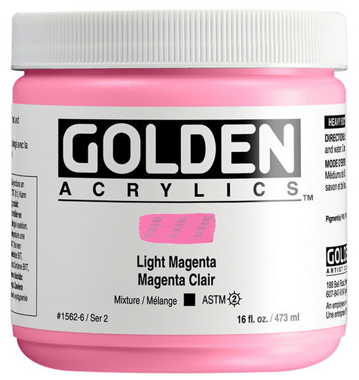 Acrylic heavy body - 16 oz  light magenta  s2