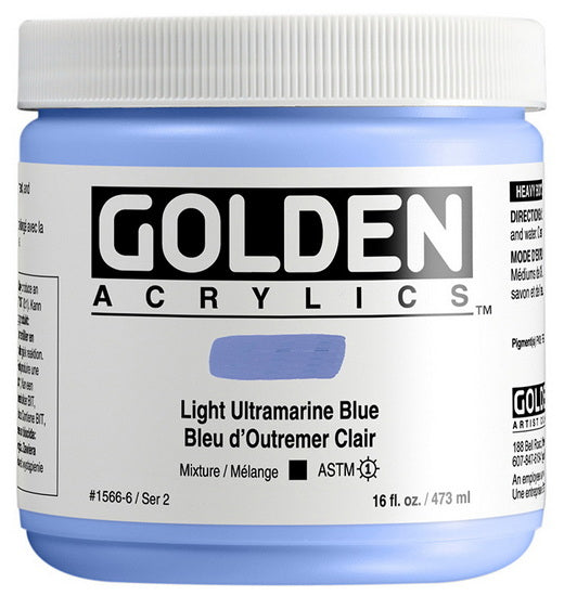 Acrylique haute viscosité - 16 oz  bleu d'outremer clair  s2