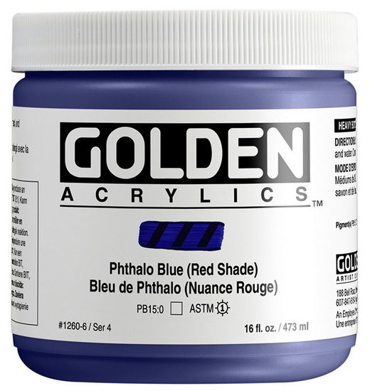 Acrylic heavy body - 16 oz  phthalo blue red shade  s4