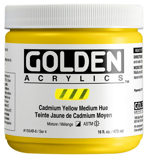 Acrylic heavy body - 16 oz  cadmium yellow medium hue  s4