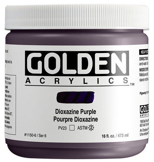 Acrylic heavy body - 16 oz  dioxazine purple  s6