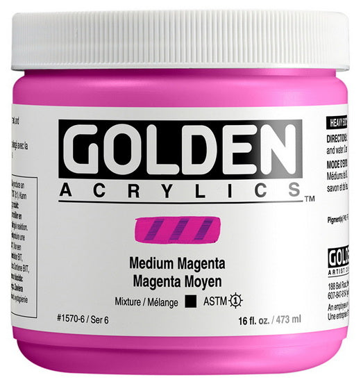 Acrylique haute viscosité - 16 oz  magenta moyen  s6