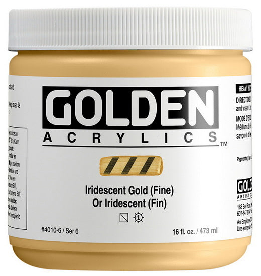 Acrylique haute viscosité - 16 oz  or iridescent fin  s6