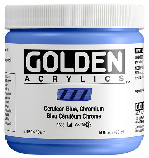 Acrylique haute viscosité - 16 oz  bleu ceruléen chrome  s7