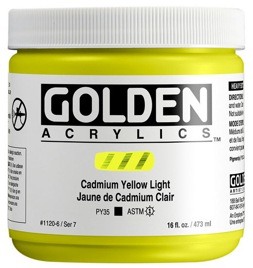 Acrylique haute viscosité - 16 oz  jaune de cadmium clair  s7