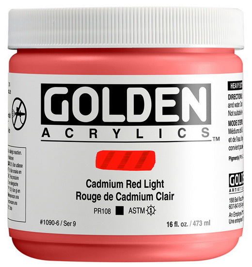 Acrylique haute viscosité - 16 oz  rouge de cadmium clair  s9