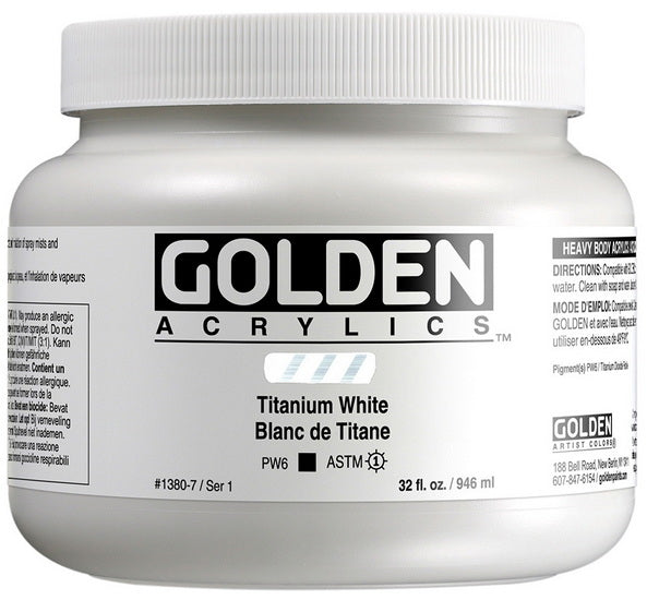 Acrylic heavy body - 32 oz  titanium white  s1