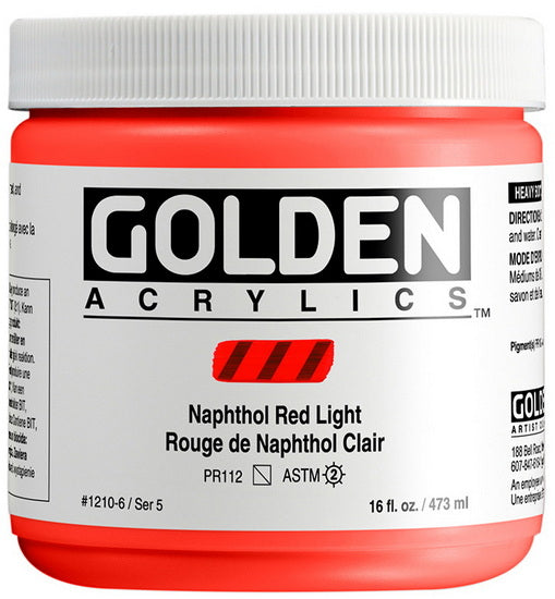 Acrylique haute viscosité - 16 oz  rouge naphtol clair  s5