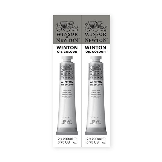 Set of 2 Winton Oil Titanium White - 200ml