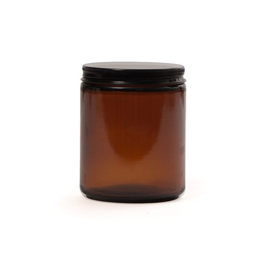 Pot à bougie en verre - ambre, 240 ml