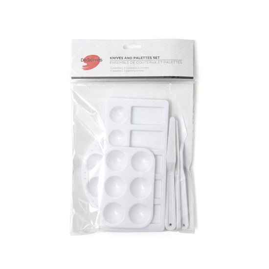 Palette and painting knives set