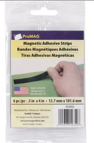 Flexible Adhesive Magnetic Tape - 0,50 INCH - 4 INCH