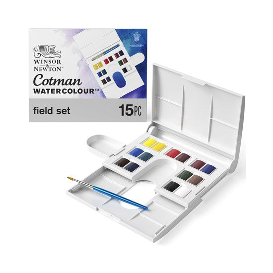 Set of 14 Cotman Half Pans Watercolour