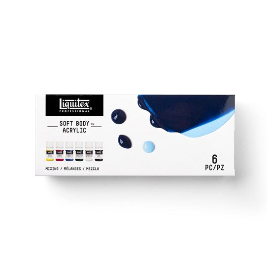 Ens. 6 acrylique soft body mélange - 22ml