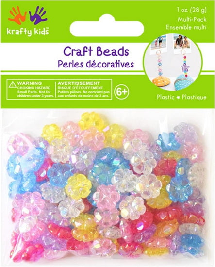Acrylic beads - flowers - 30gr